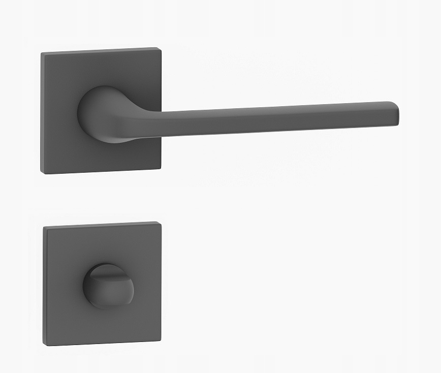 Klika kliky Oleandro Slin antracit grafit grafitová rozety WC/koupelna