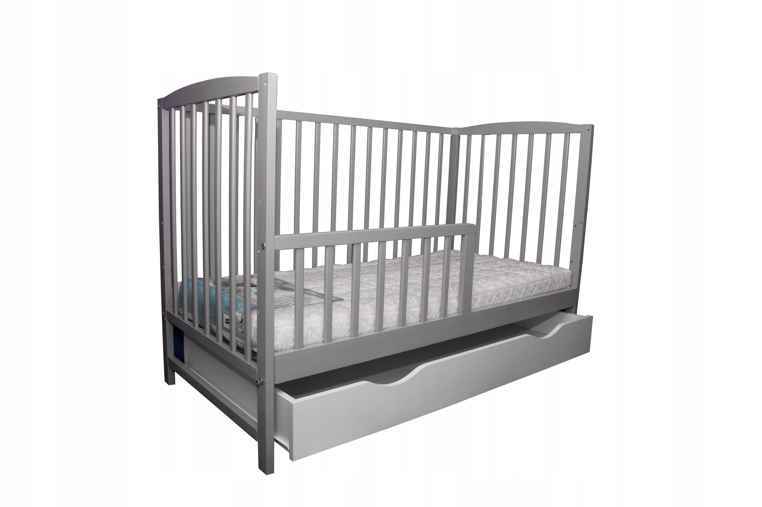 ŁÓŻECZKO/TAPCZAN OLA SZARA DZIECIĘCE Z SZUFLADĄ Kod producenta 02