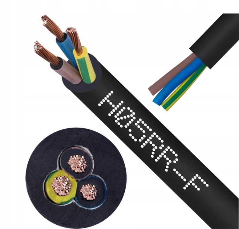 Kabel gumowy Ow 3x1,5 Elektrokabel 500/500V 100 m