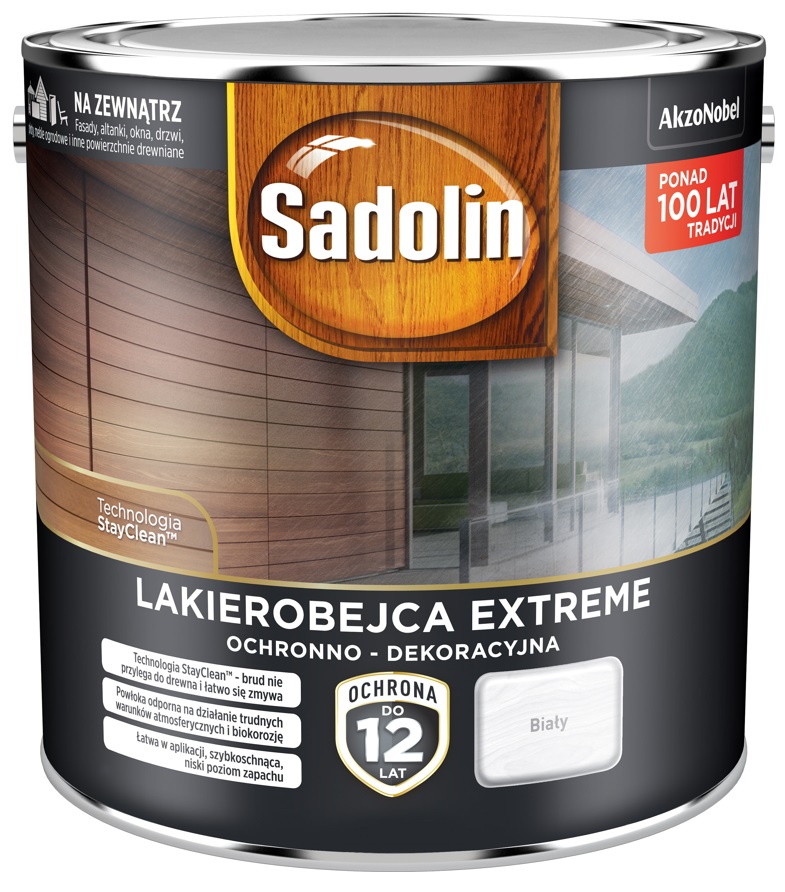 Lakierobejca Sadolin Extreme- biały, 2.5l