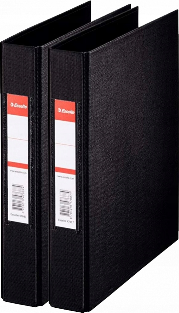 Segregator A5 35mm 2 ringi czarny ESSELTE x 2 szt