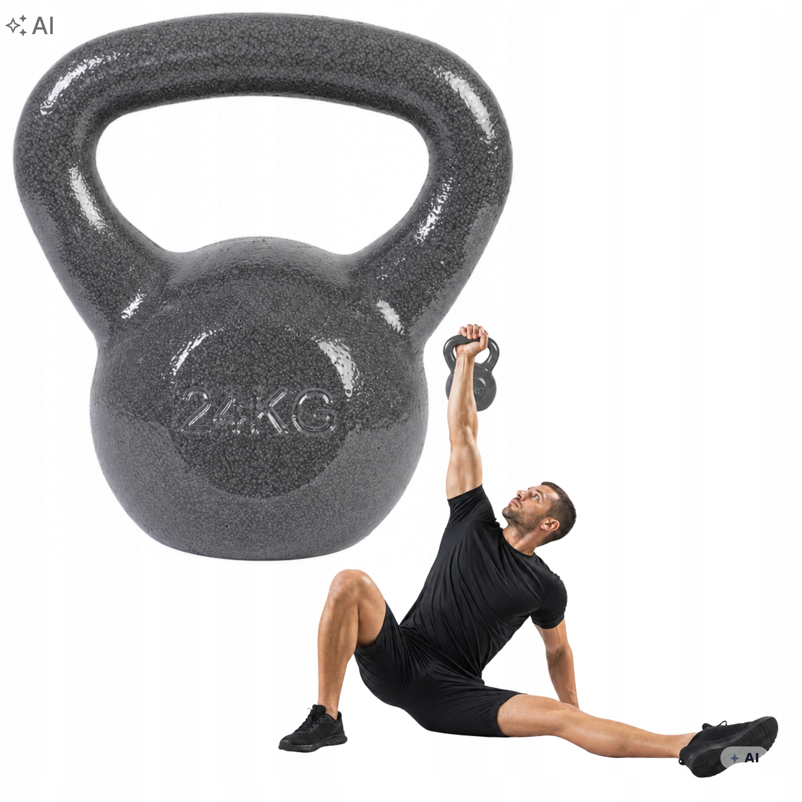 Kettlebell Závaží Na Cvičení Kettle Činka Litinová Fitness Činka 24 Kg