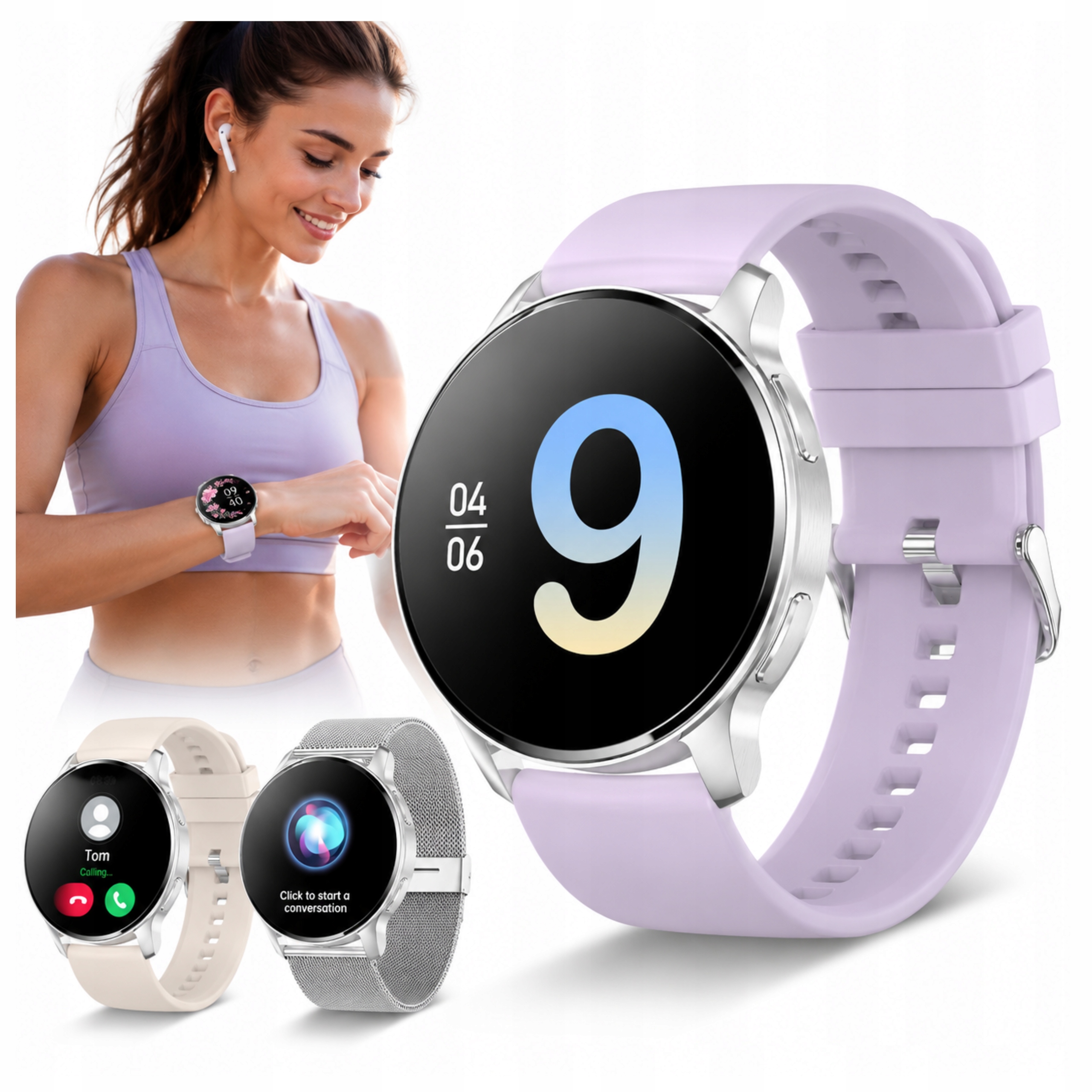 Chytré Hodinky Fyziologické cykly Dámské Bluetooth Krokoměr Monitor srdečního tepu Spánek