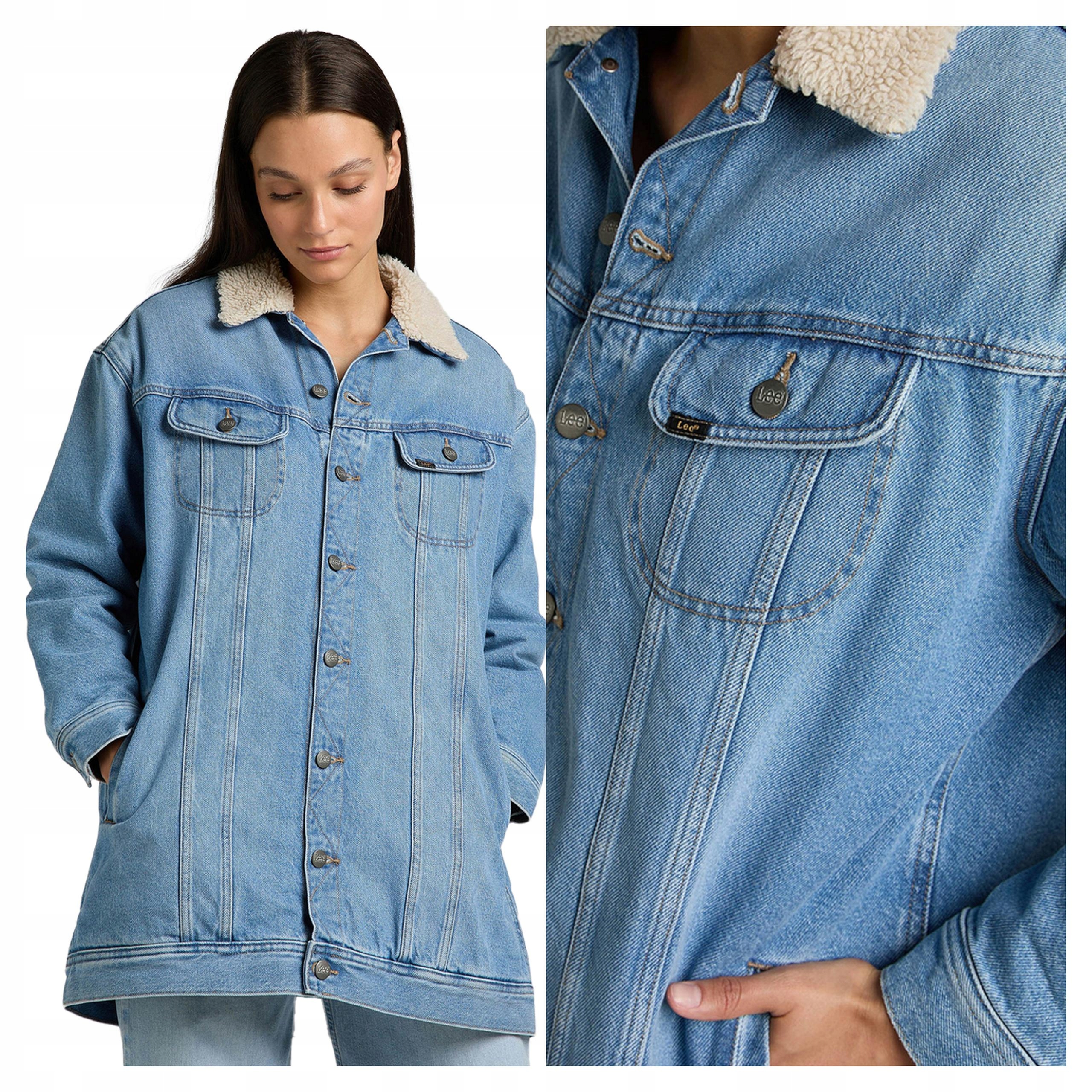 Dámská džínová bunda Lee Elongated Sherpa Rider L