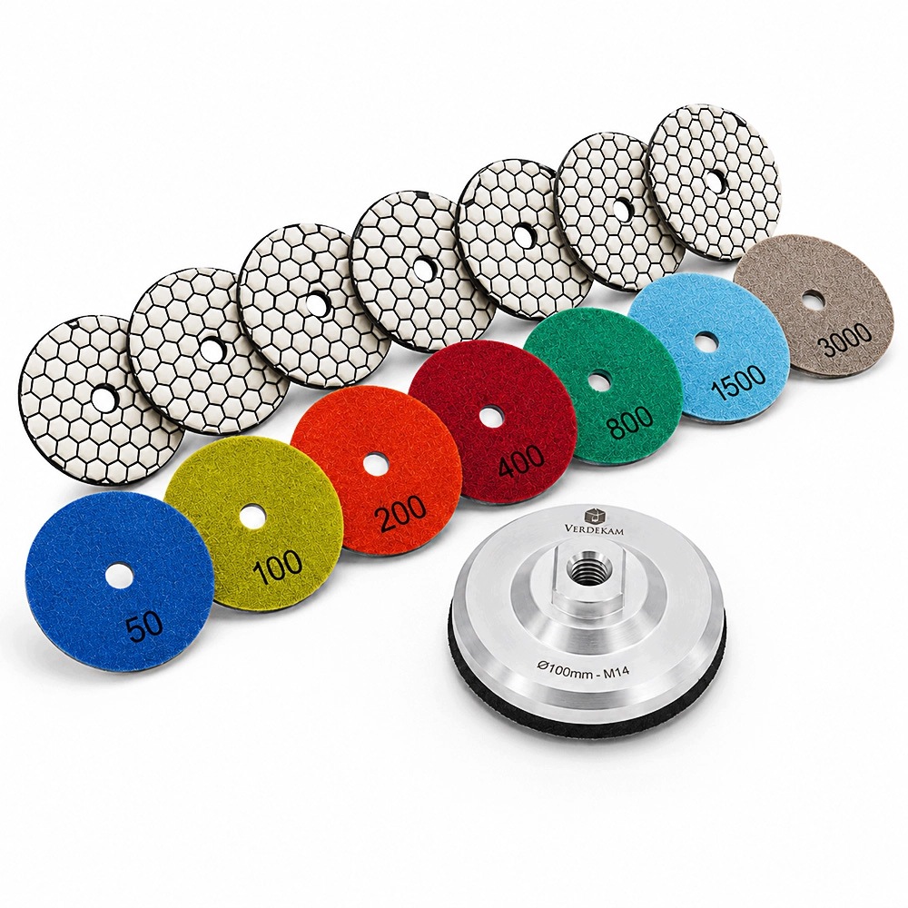 Diamantové kotouče 100 mm pro dlaždice Slinuté Dlažby Glazury 7ks disk Držák M14