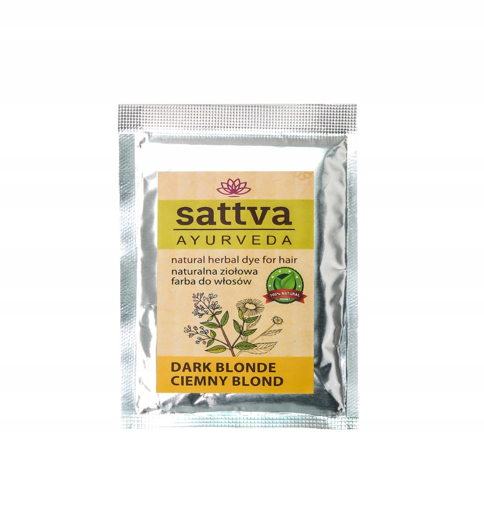 Sattva Natural Herbal Dye pro vlasy přírodní 10g Dark Blonde 1 ks
