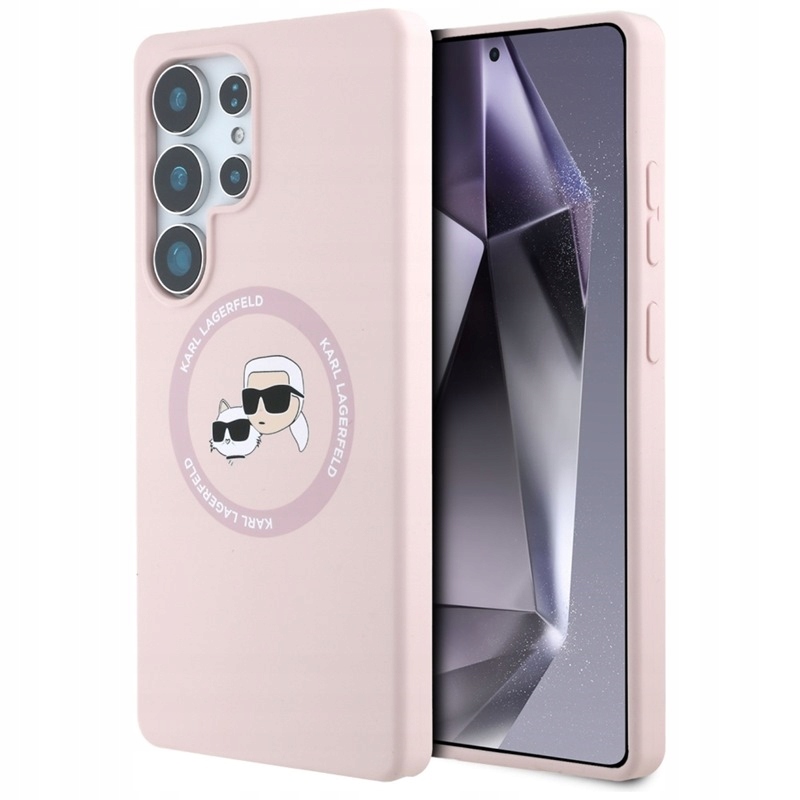 Karl Lagerfeld Silicone Pouzdro pro Samsung Galaxy S25 Ultra (růžové)