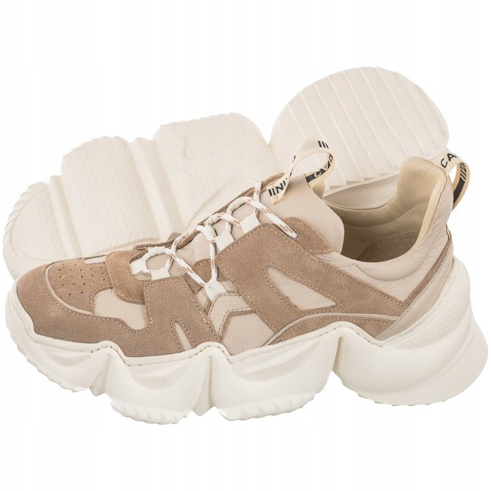 

Buty Damskie Sneakersy Carinii Beżowe B5857-O17