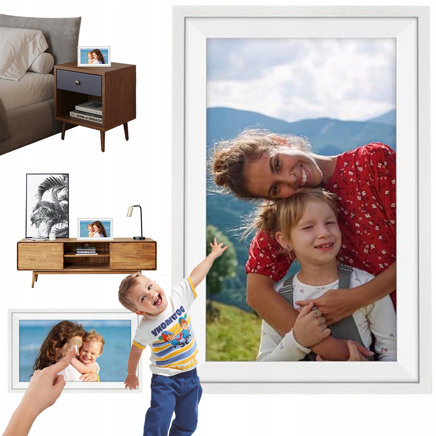 Digitální Rámeček 15.6" Pro Fotografie Wi-fi, Vysoká Kvalita Dotyku, 32 Gb