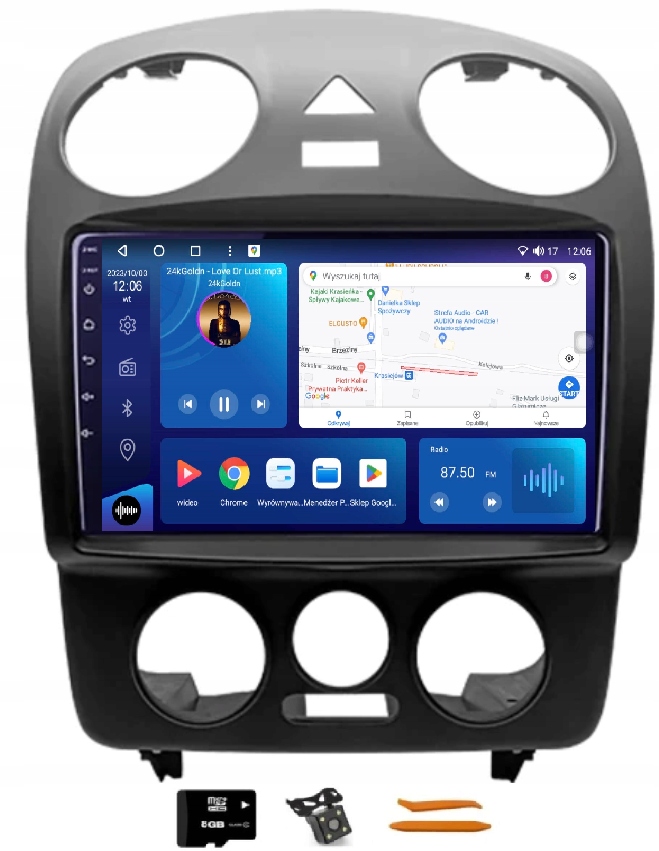 Radio Android Nawigacja XQ8250S Qled Carplay Lte Gps Dsp Vw Beetle 04-10