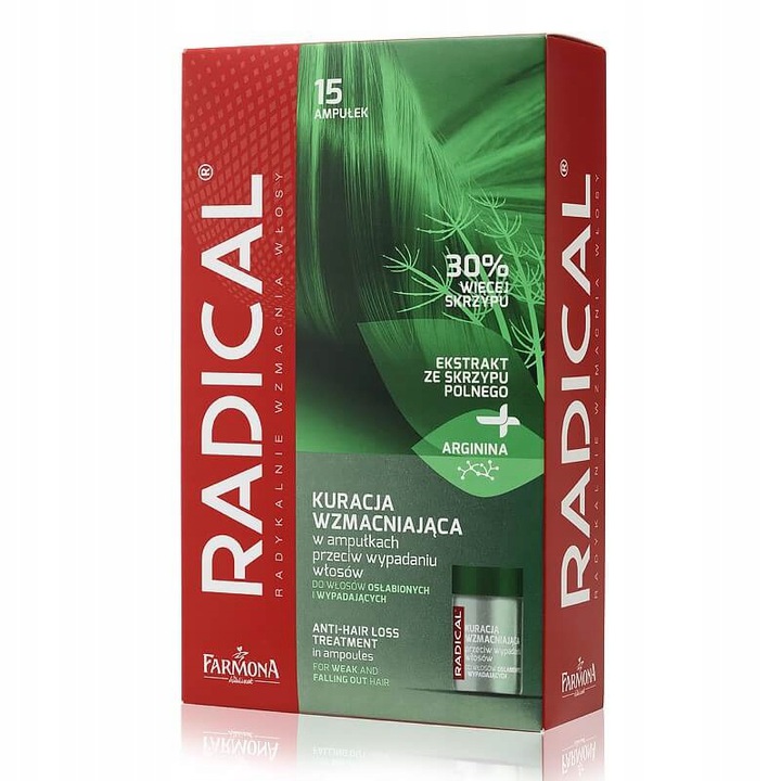 

Radical Ampułki przeciw wypadaniu włosów 15x5ml