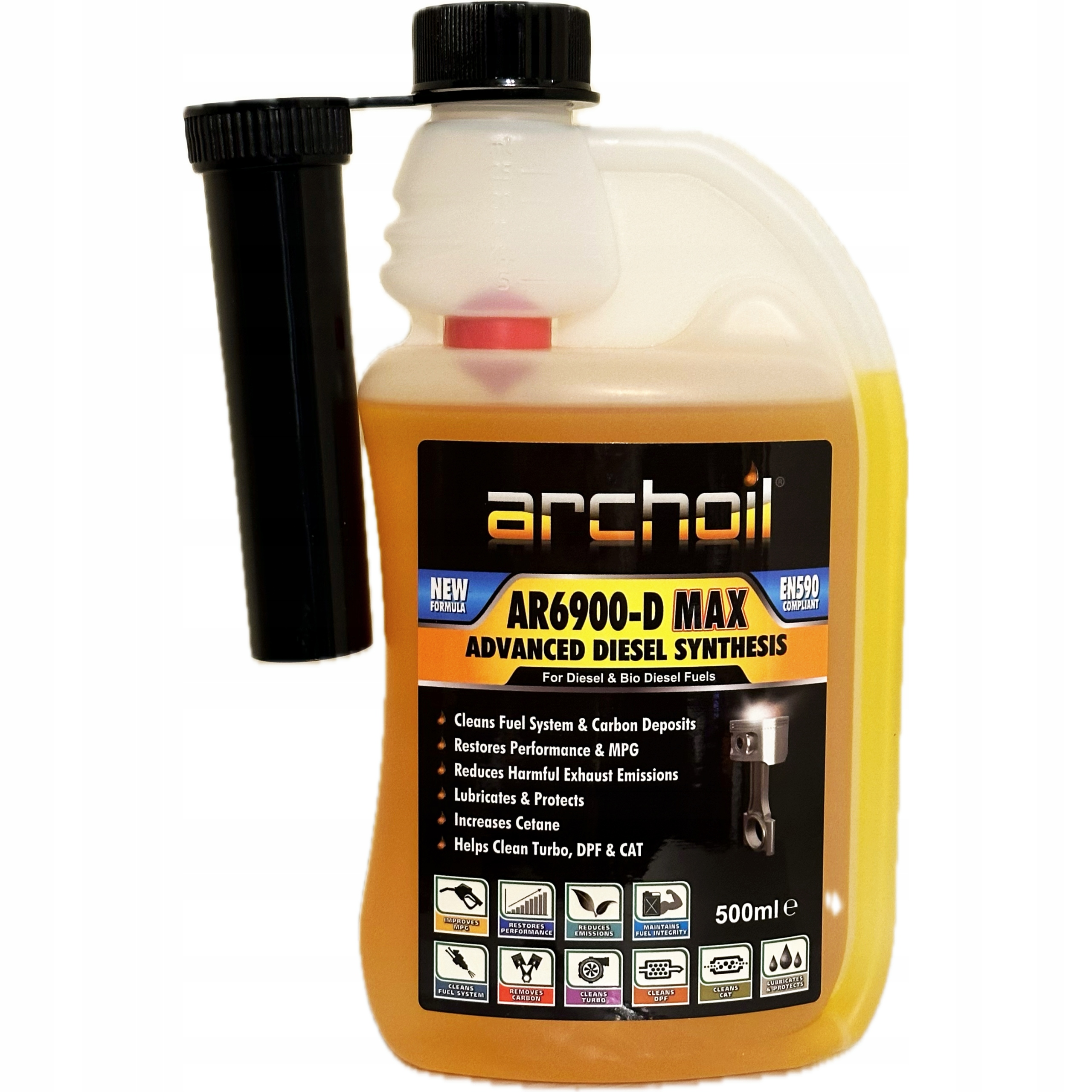 Archoil AR6900-D Max Diesel, smaruje, czyści wtryski Dpf Kat Vtg, Cetane +4