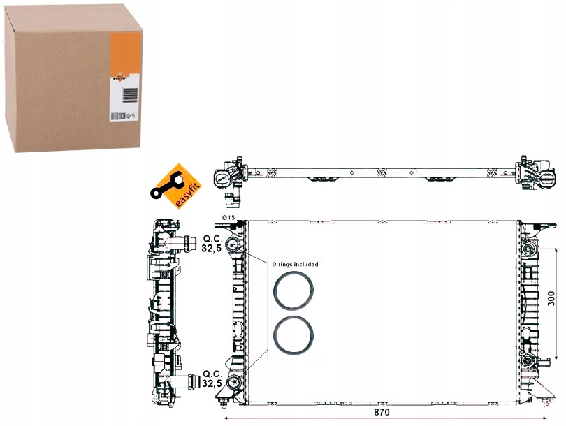Chladič Motoru Nrf 8K0121251L 8K0121251AJ 8K012