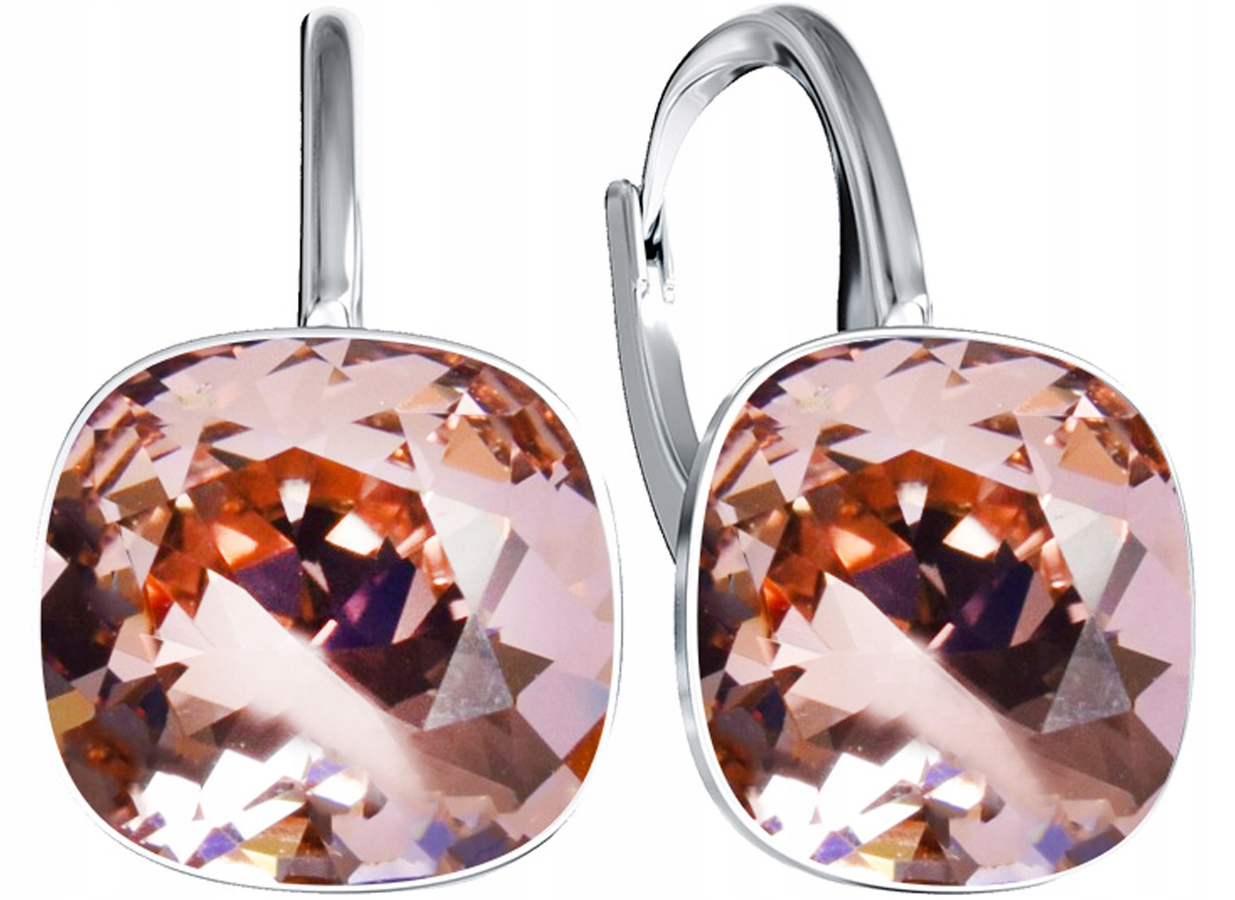 Náušnice ze stříbra s krystaly, zapínání, anglické, závěsné jako Dárek