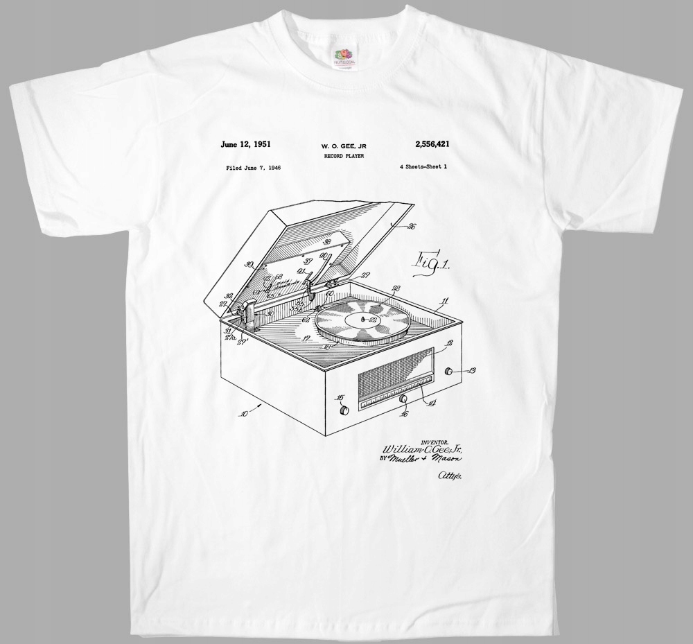 

Gramofon adapter record player koszulka t-shirt
