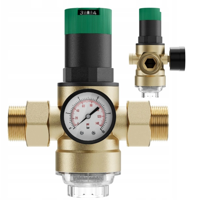 Reduktor Ciśnienia wody 3/4'' z Filtrem Manometr