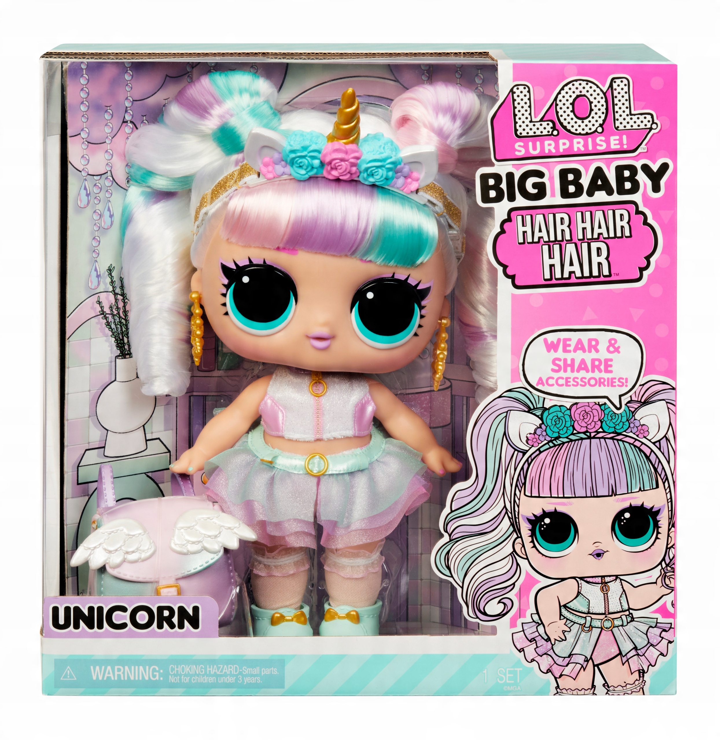 

Lol Big Baby Hair Lalka Unicorn Z Włosami 579717
