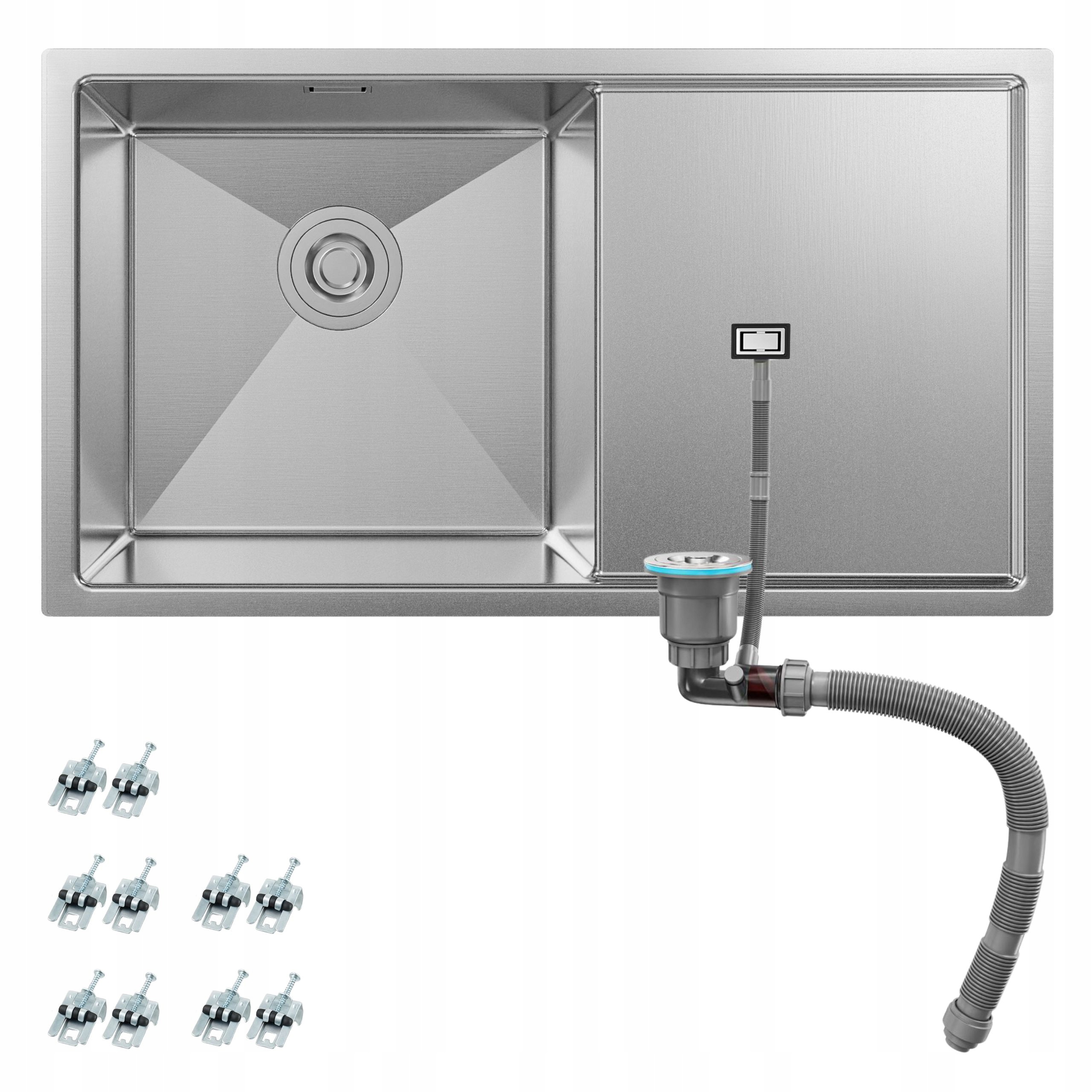 Oceľový Drez 78X44 CM Inox Jednokomorový, Hĺbka 22 CM