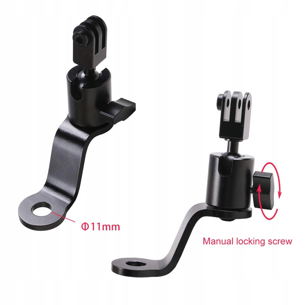 Aluminiowy Uchwyt Lusterka Do GoPro Hero 13 DJI Osmo Action Czarny SUREWO — miniatura 2