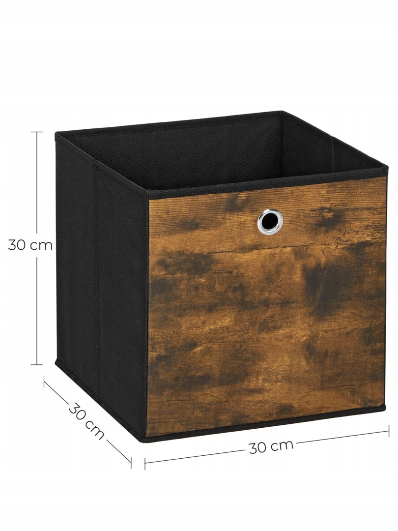 ZESTAW ORGANIZERÓW DO SZAFY RUSTYKALNEx6 30x30x30 Głębokość mebla 30 cm