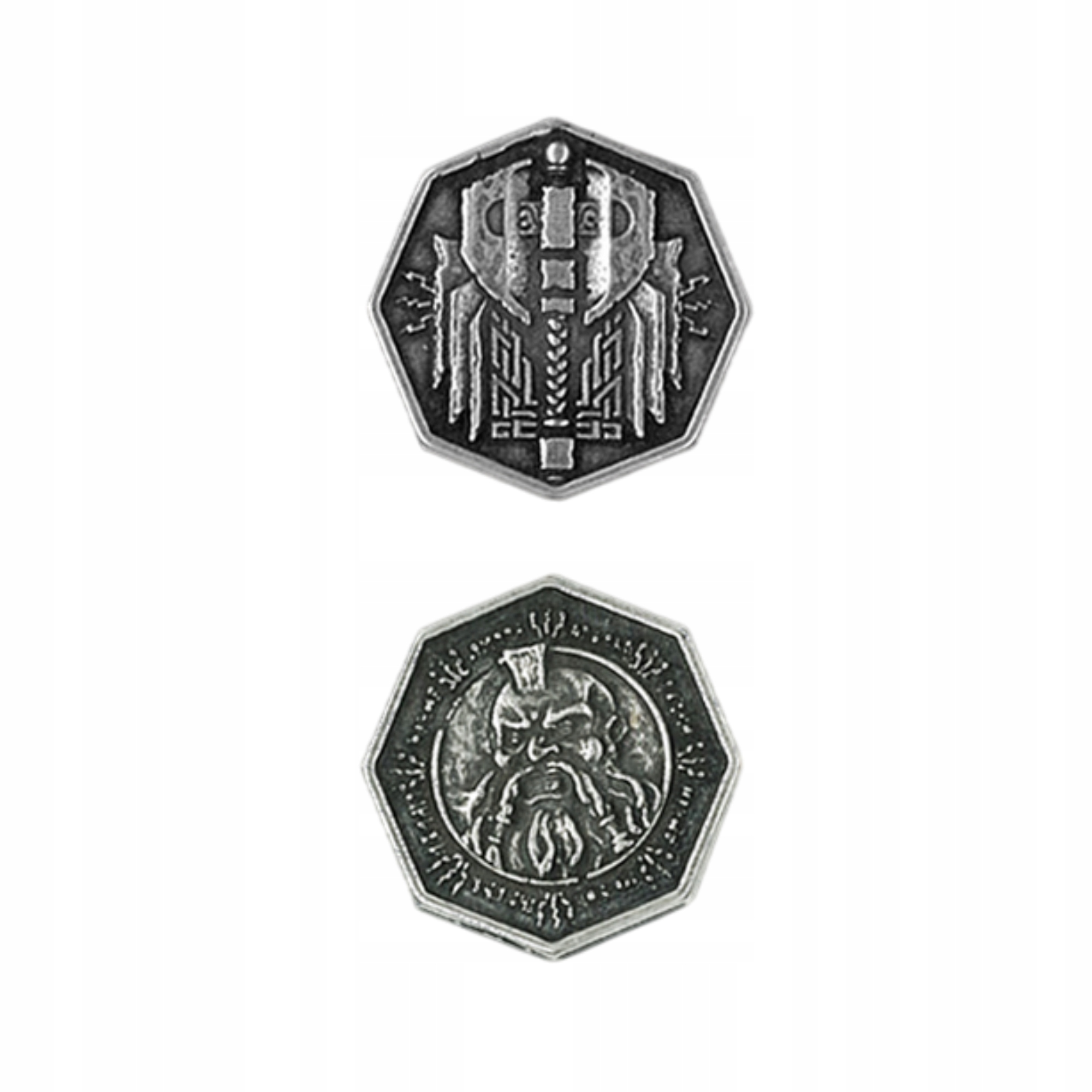 Krasnoludy Srebrna Metalowa Moneta 1 Szt Larp Rpg