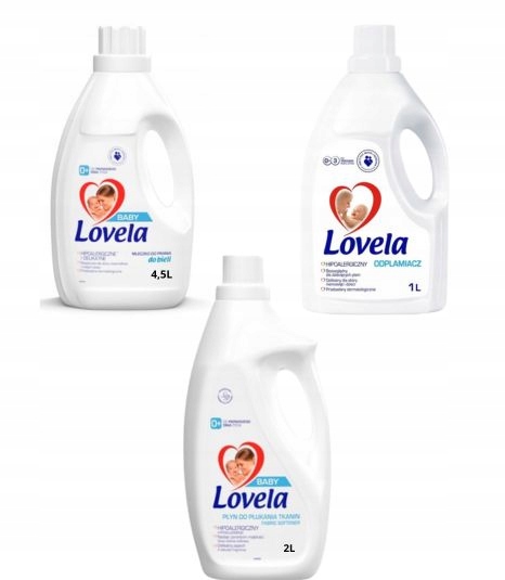 Levně Lovella Baby Mléko na bílé prádlo 4,5 l Odstraňovač skvrn 1 l Tekutá aviváž