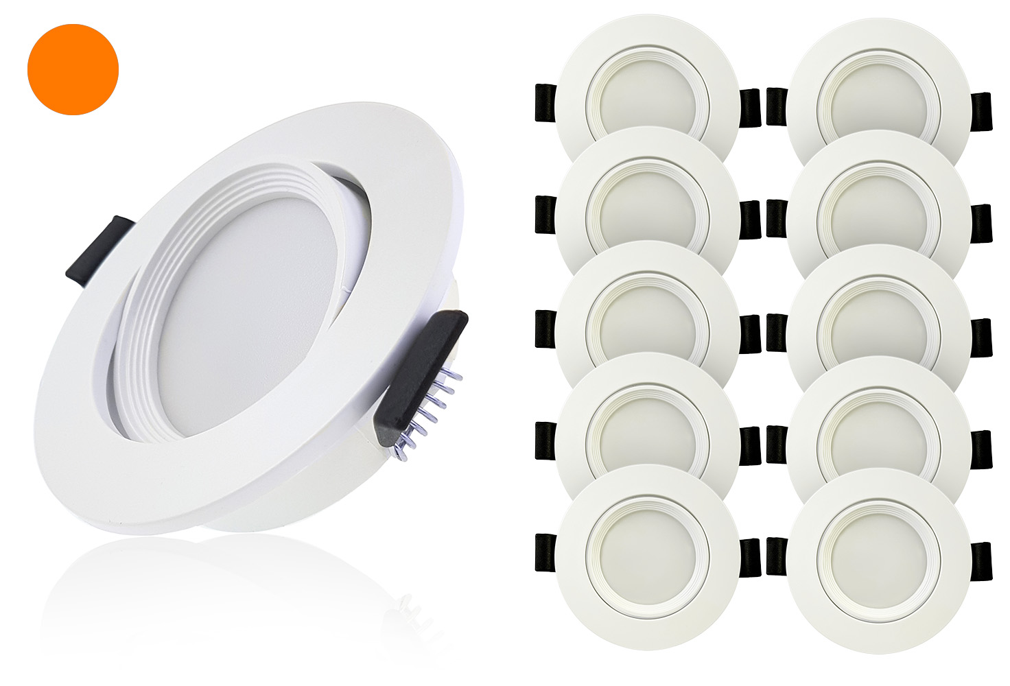 

10x Oprawa wpustowa oczko sufitowe lampa Led 3W 16