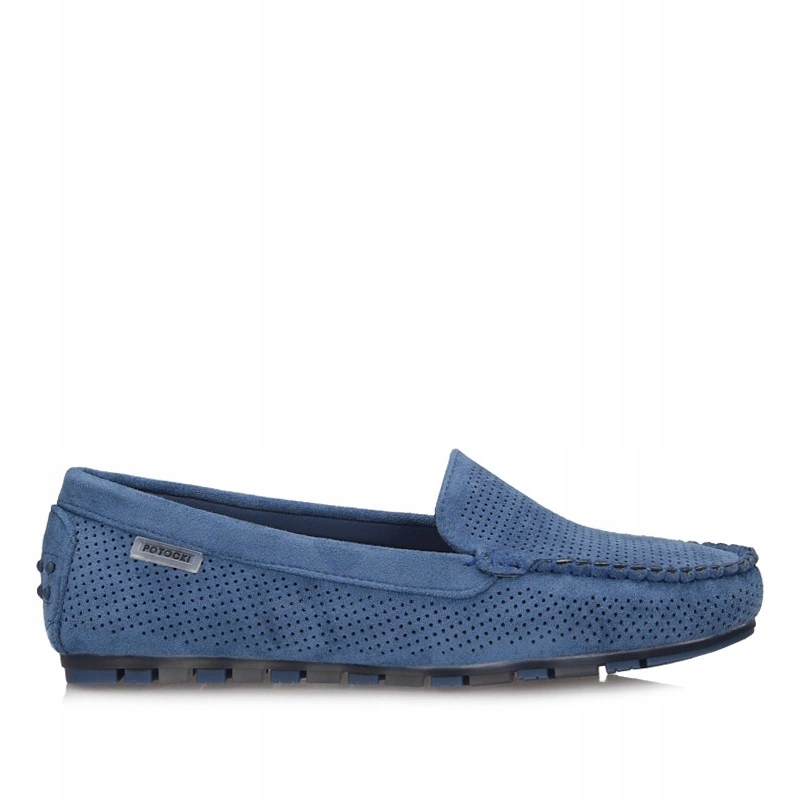 Dámské mokasíny Potocki 26-09301 Bl modré, nazouvací polobotky