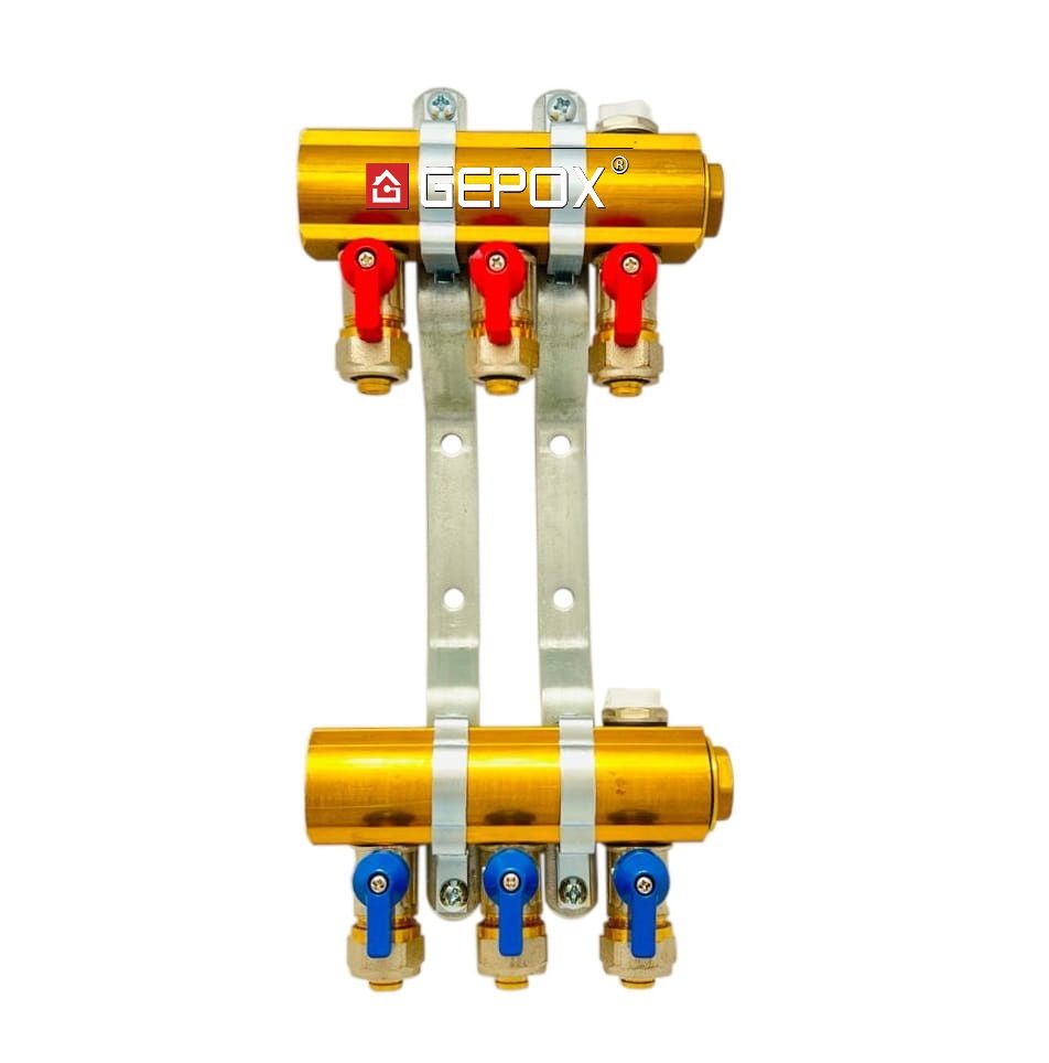 ROZDZIELACZ 3 MOSIĘŻNY ZAWORKI ZŁĄCZKI PEX 16 +Odp