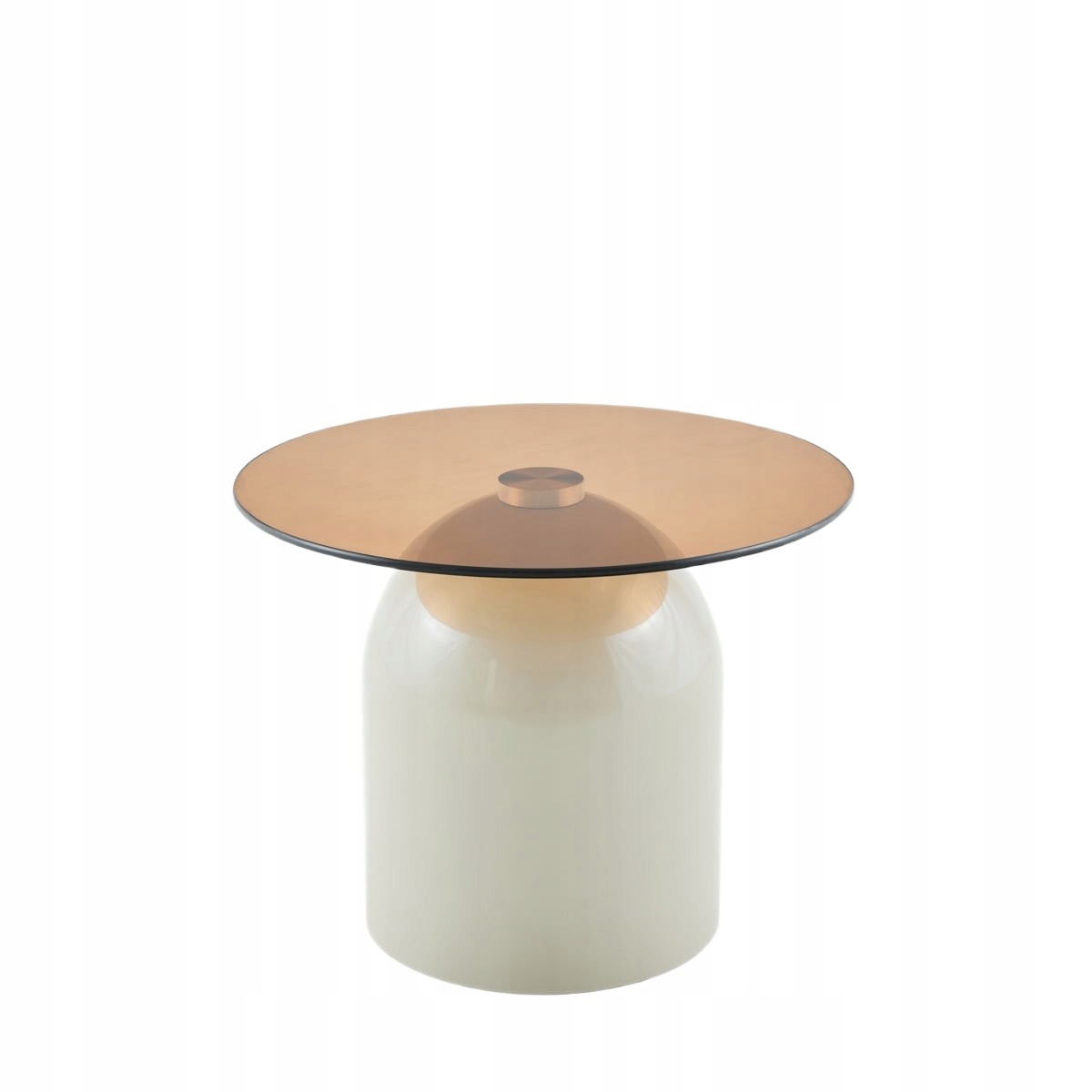 Kávový stolek Mesita bílý se skleněnou deskou 50x40 cm Homla