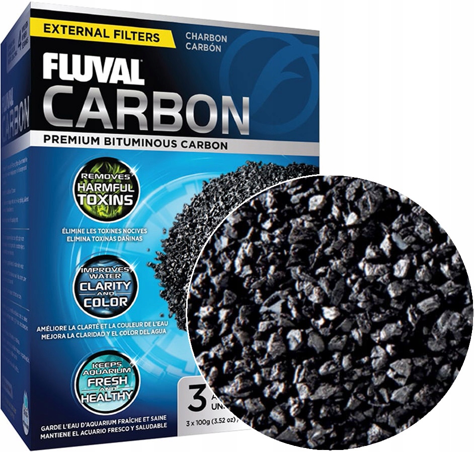 

Fluval Carbon 3x100g Węgiel Aktywny Wkład