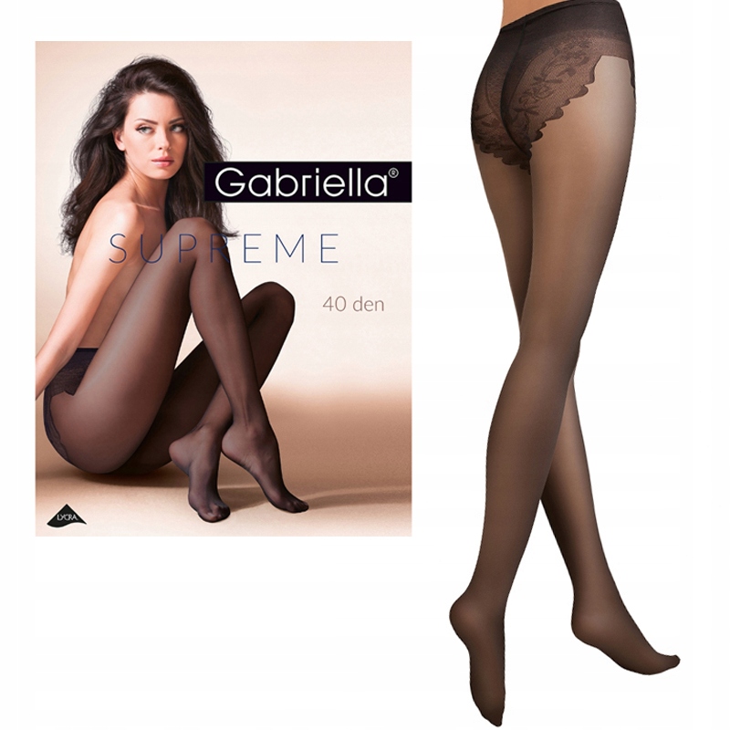

Rajstopy Gładkie Gabriella Supreme Nero 2 S
