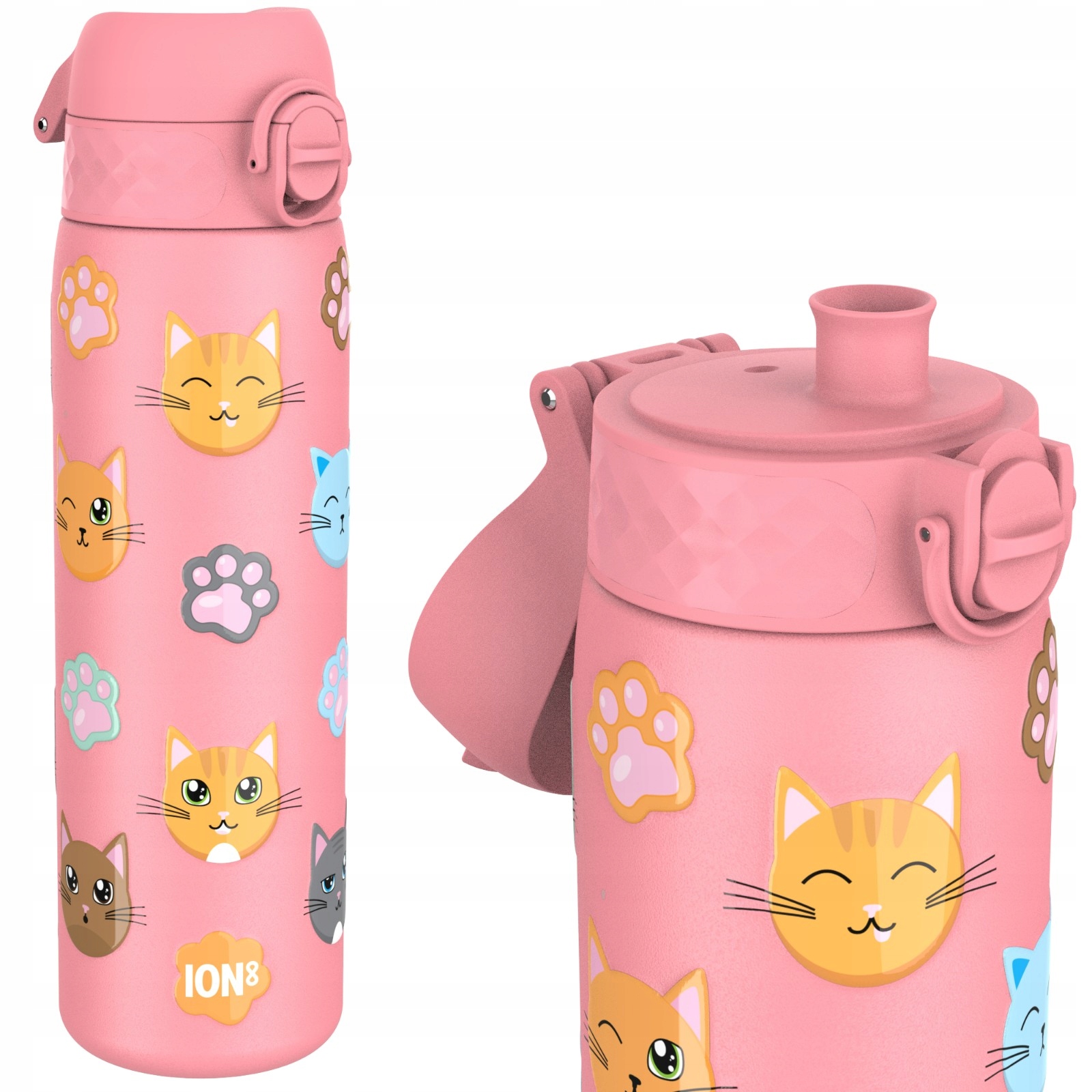 Bidon Termiczny -termos Nastolatka Szkoła Róż Koty Cats ION8 0,5 L 500 ML