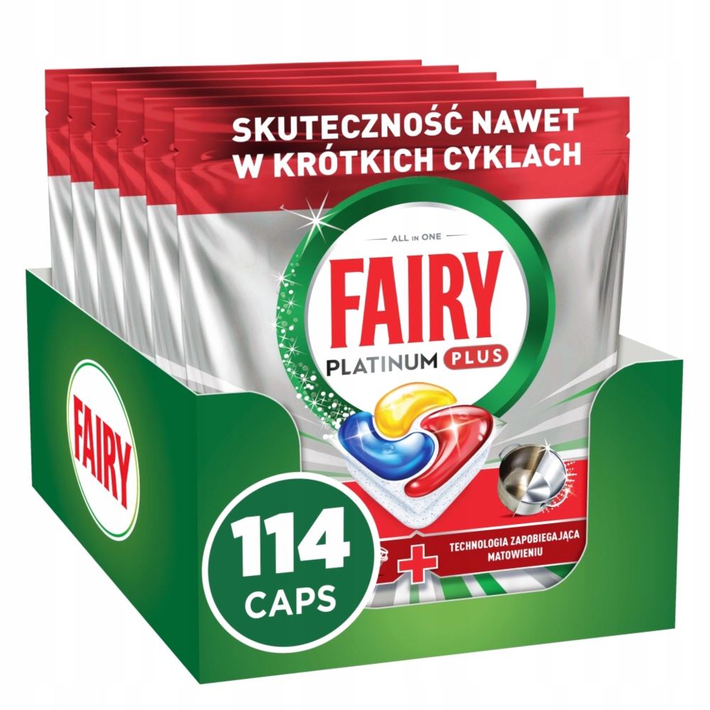 Fairy Platinum Plus All in One Kapsułki tabletki do zmywarki 6x19 =114 szt
