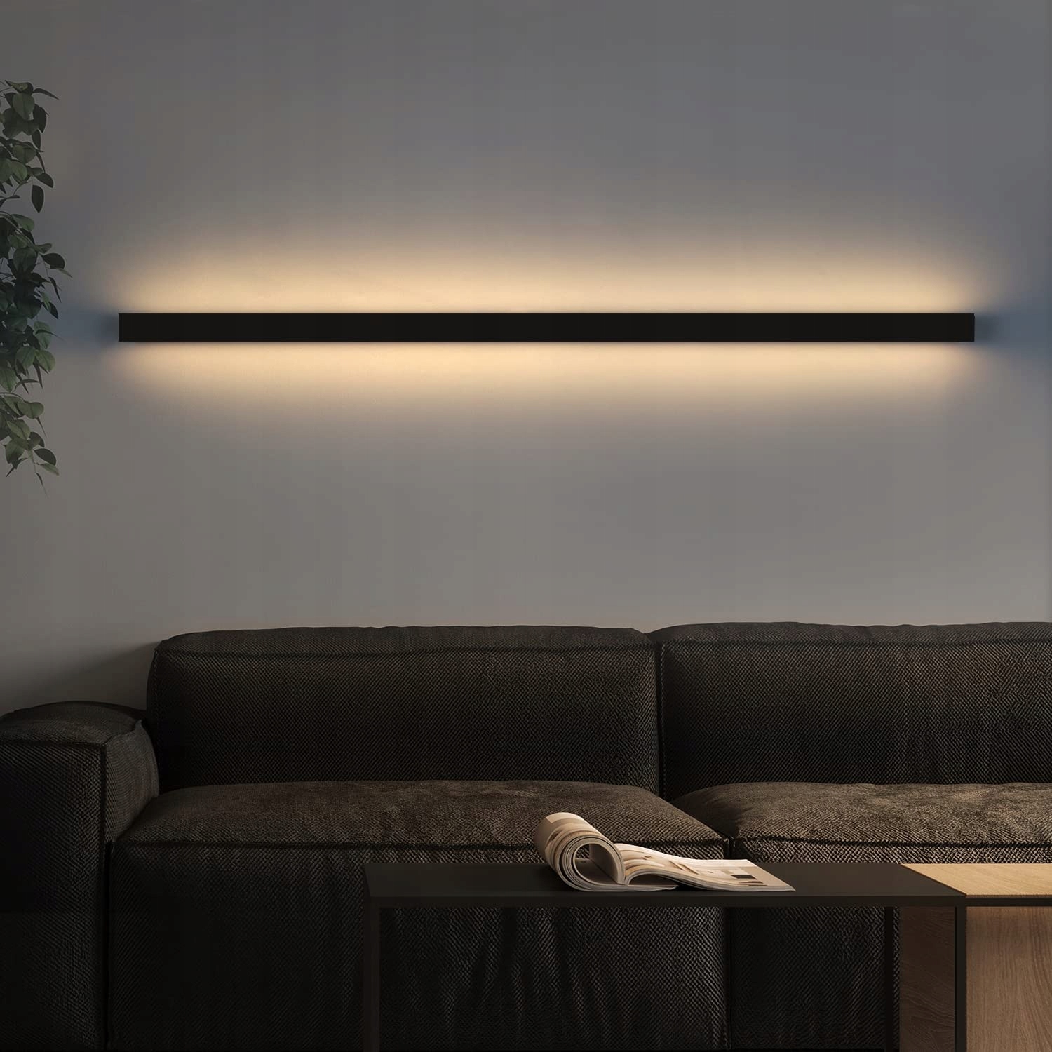 Zmh nástěnná lampa vnitřní černá nástěnná Led lampa 100 cm