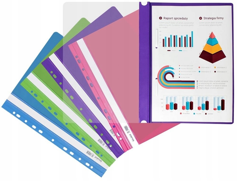 Skoroszyt Biurfol twardy A4 wpinany czarny x50 Stan opakowania oryginalne