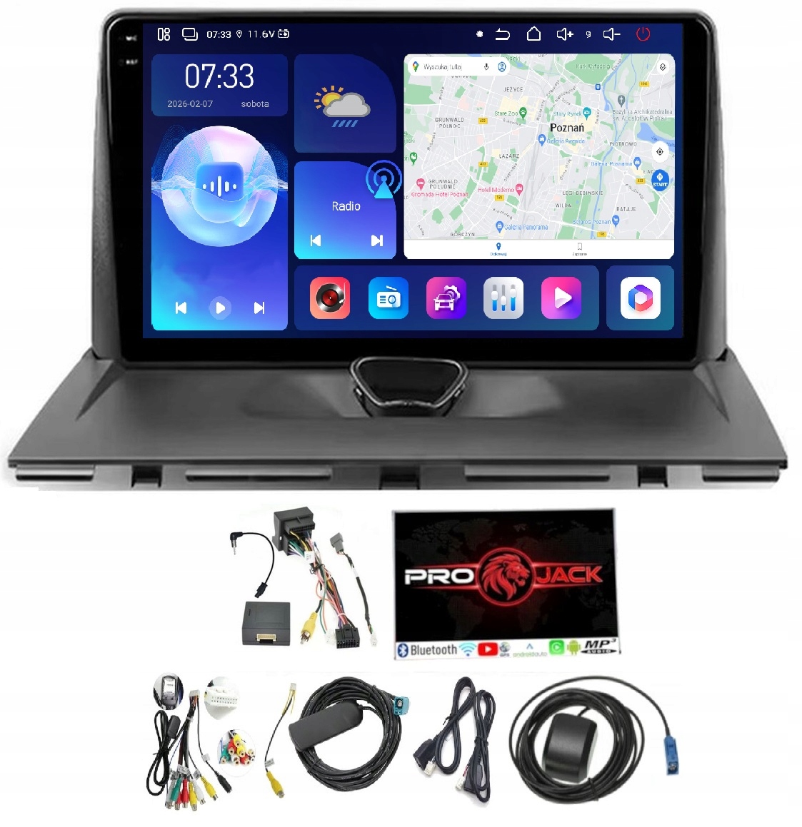 Autorádio Navigácia Android Toyota Proace 2006-2017 6GB 128GB Sim