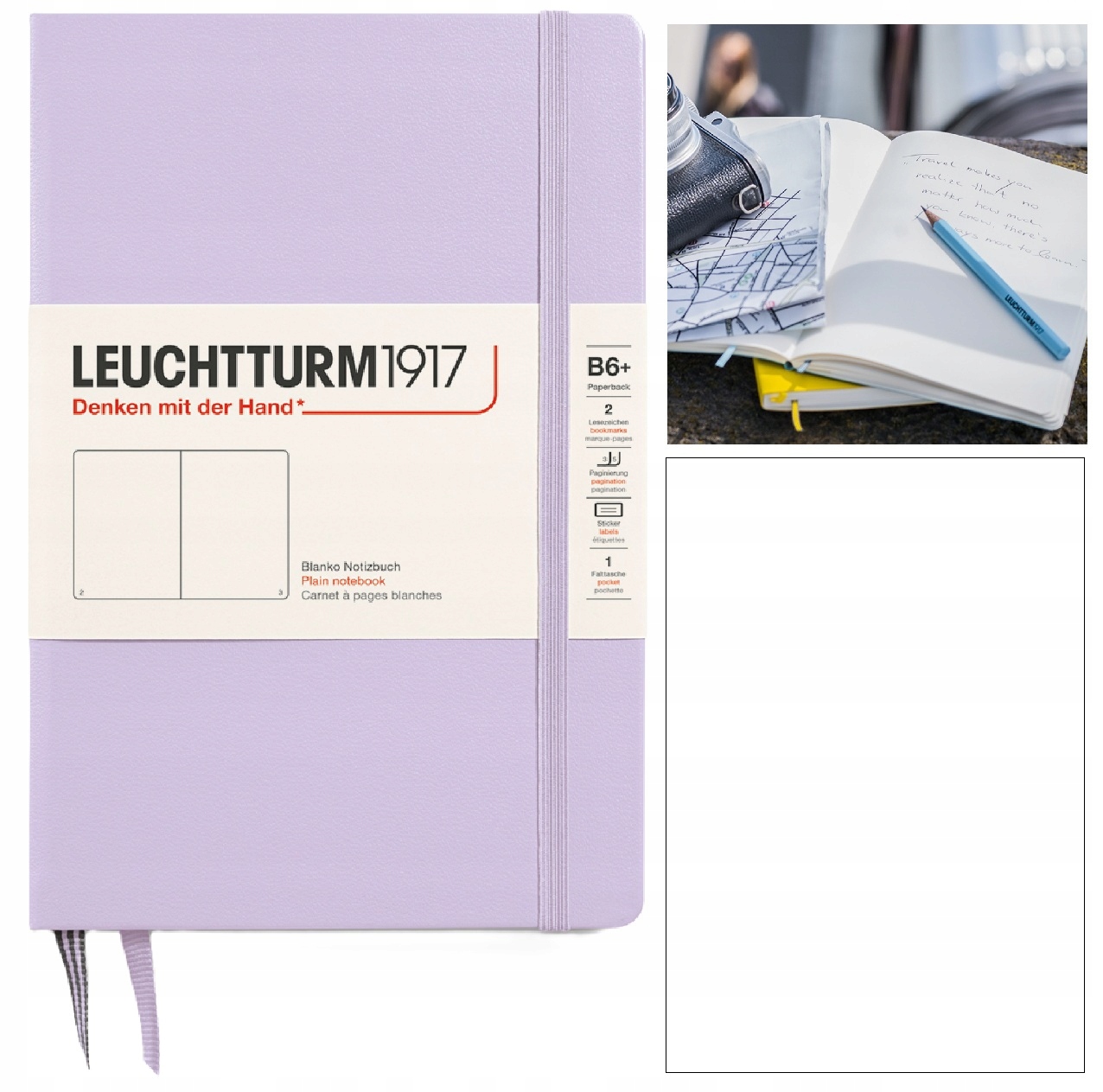 LEUCHTTURM1917 Notatnik Notes B6 Gładki twardy szkicownik brulion Lilac