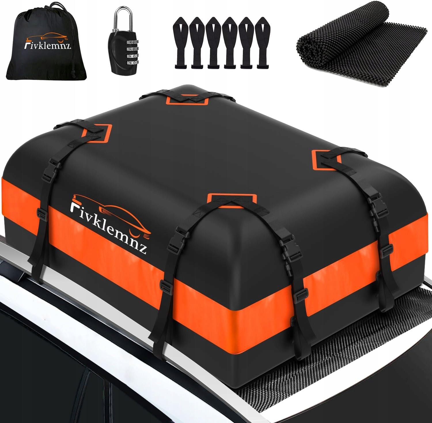 Strešný box Fivklemnz, čierno-oranžový