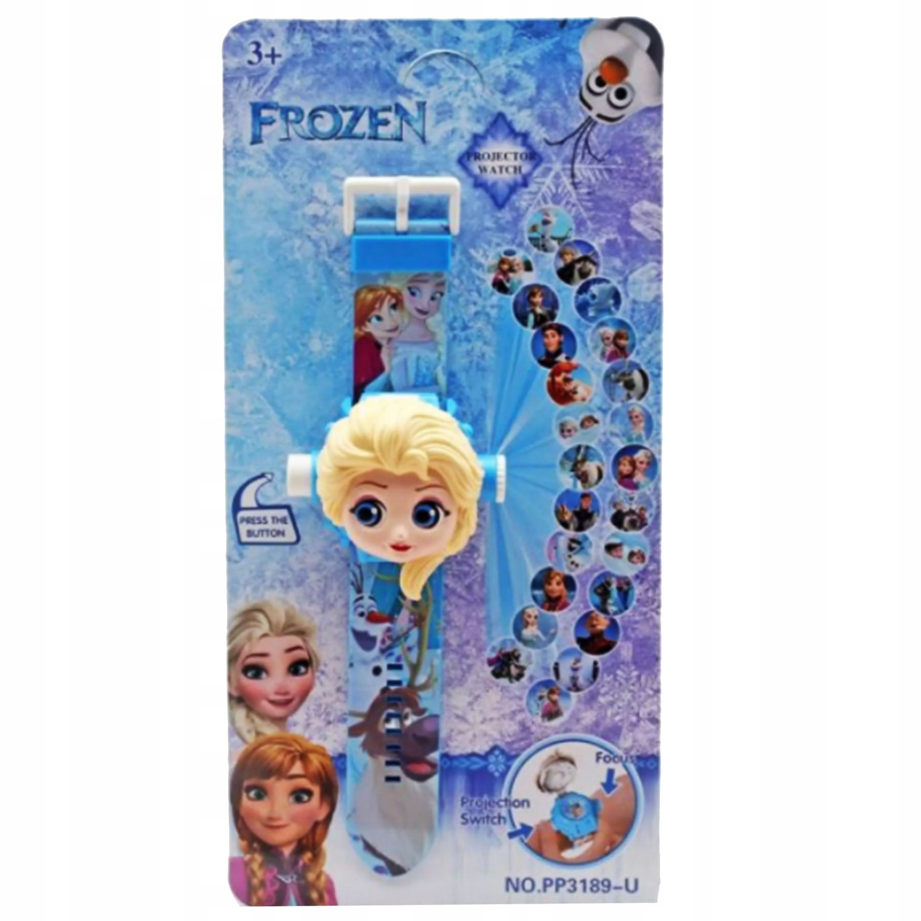 KRAINA LODU ELSA ZEGAREK Z PROJEKTOREM 3D WYŚWIETLA OBRAZKI PROJEKTOR Płeć kobieta