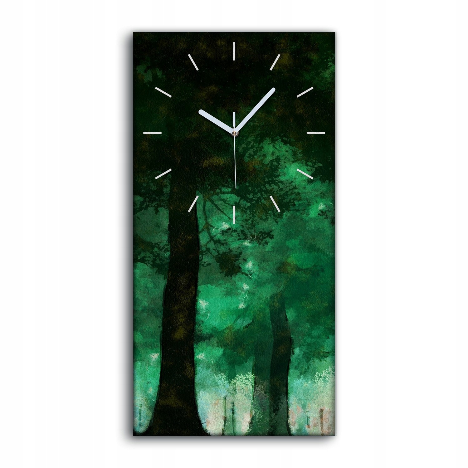 Hodiny plátno do kanceláře 30x60 Malířství les stromy