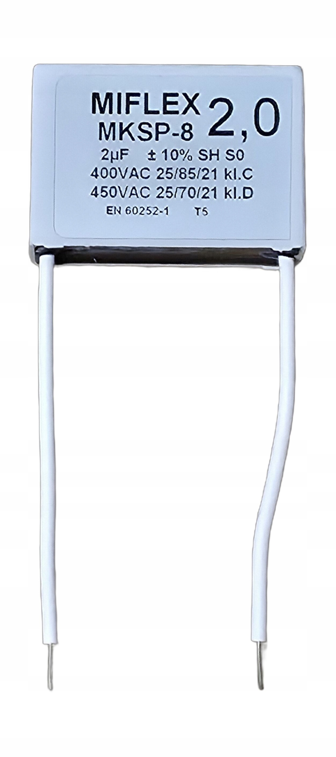 Конденсатор двигателя 2uF 400V 450V MIFLEX MKSP-8