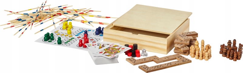 

Zestaw 7 Gier szachy warcaby domino karty