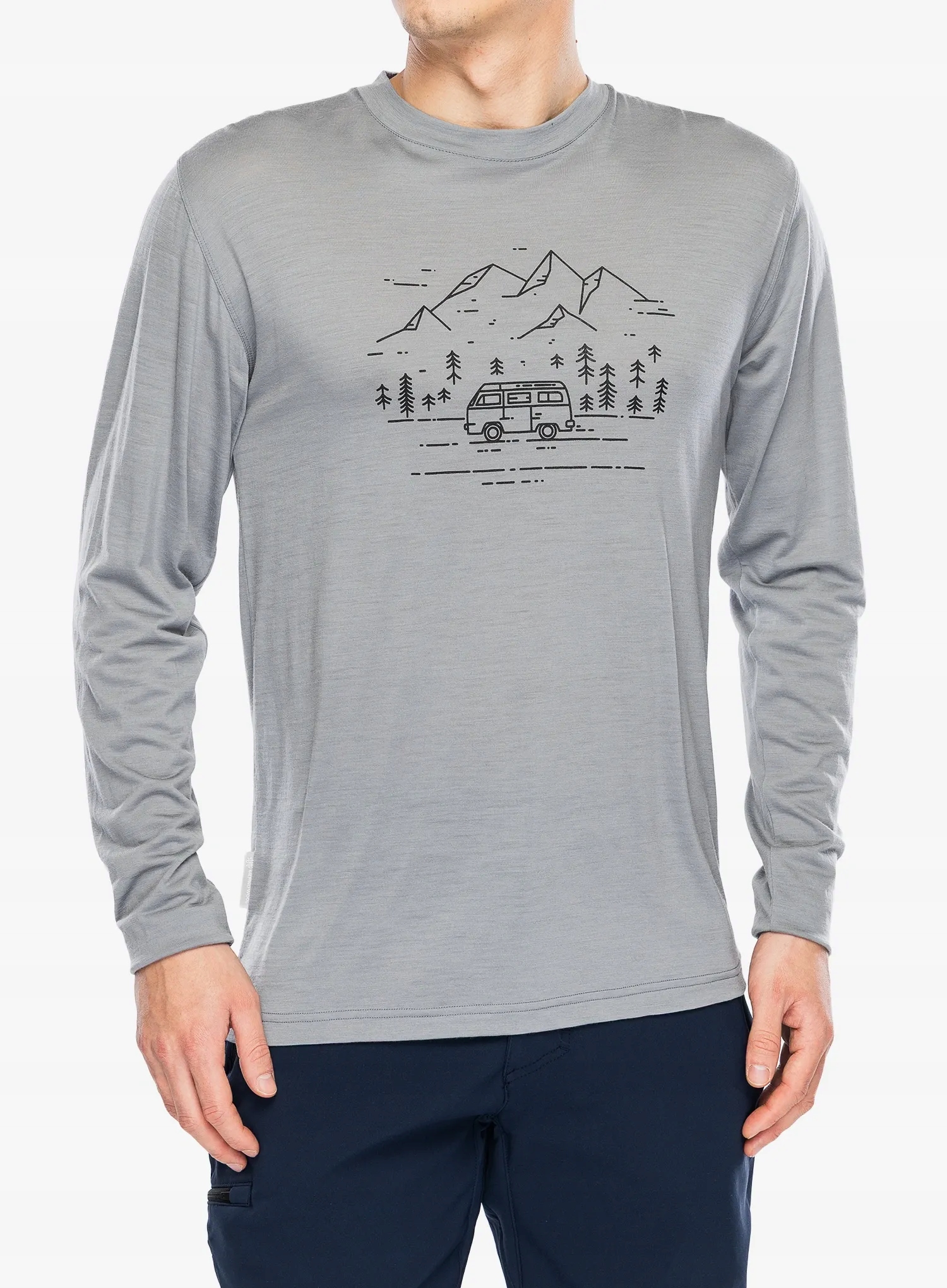 Termo Mikina Sensor Merino Active Van Life Tee Ls šedá L