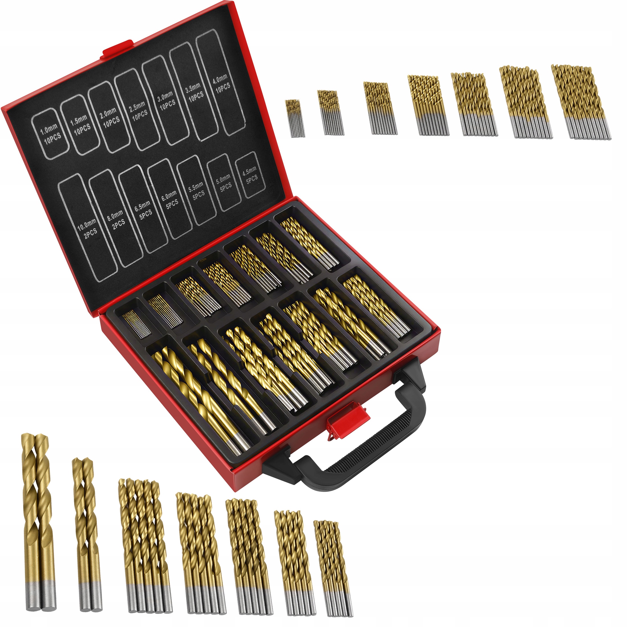 Sada Vrtáků Do Kovu 99 ks Vrták Titan 1 – 10 MM