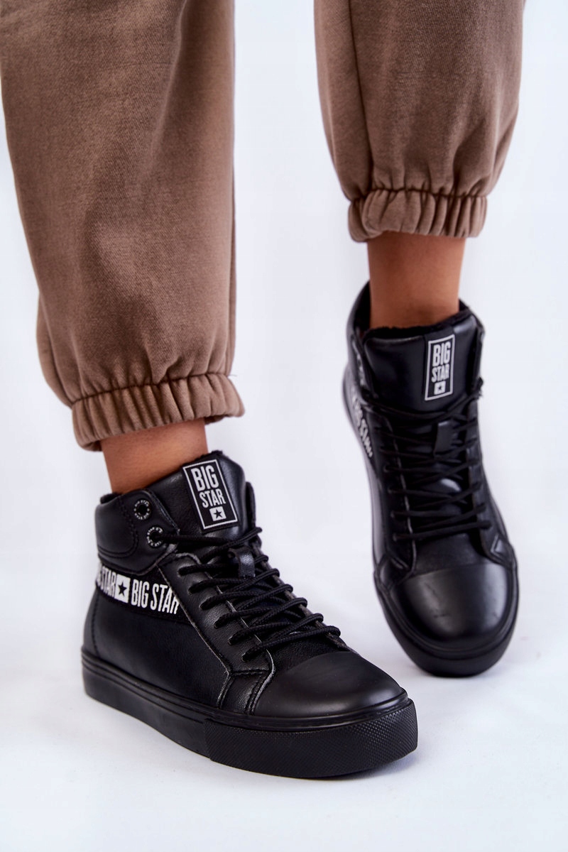 SKÓRZANE TRAMPKI BIG STAR EE274355 CZARNE 37 Rozmiar 37