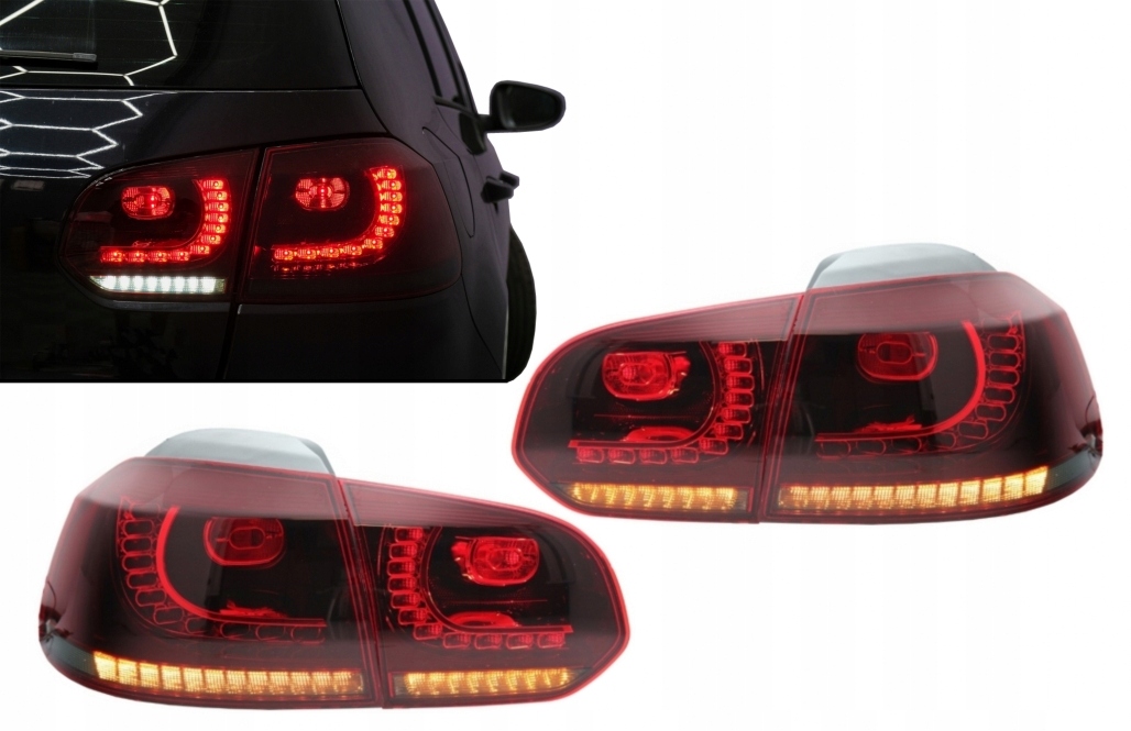 Задний led DLA vw Golf 6 VI 08-13 R20 Cherry