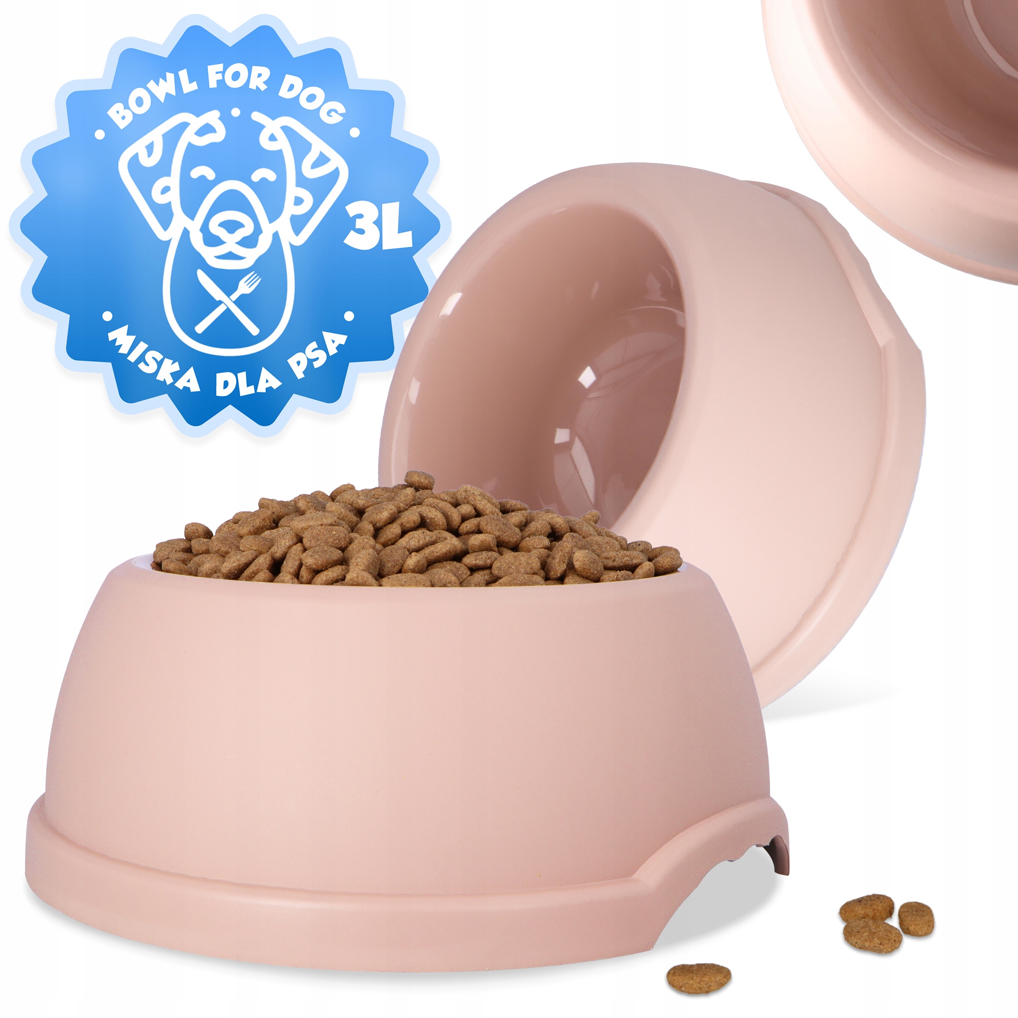 2x Velká Miska Pro Psa 3 Plastová Protiskluzová Miska Na Vodu XL Velkých Ps F8