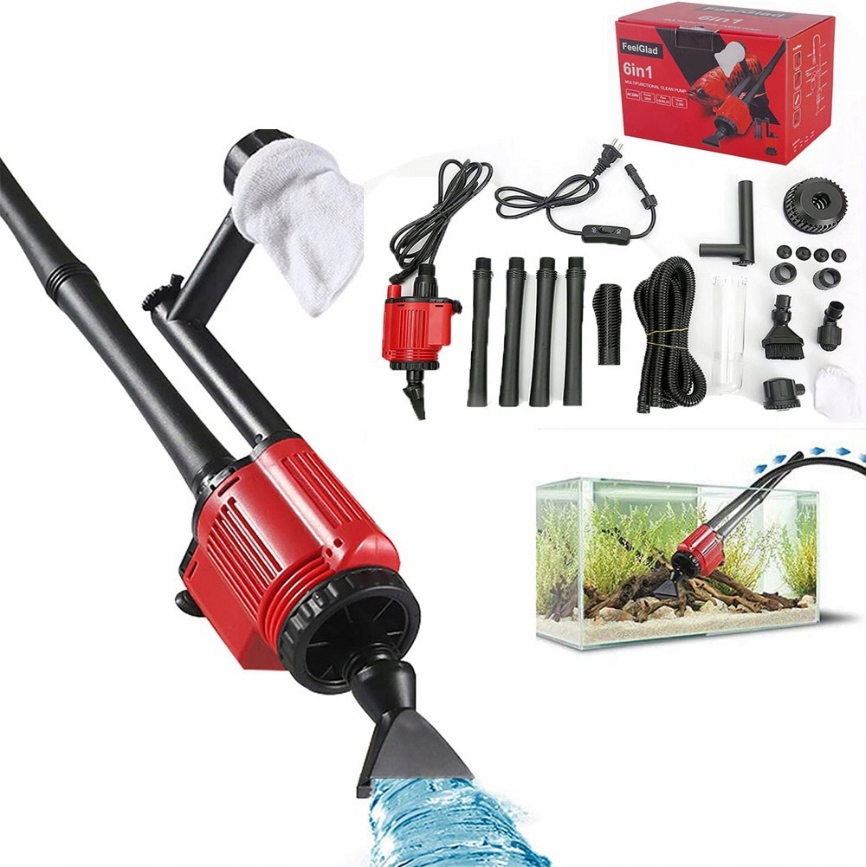 Levně Elektrický Vysavač Do Akvária 1800L/H 28W Na Čištění Písku Štěrku