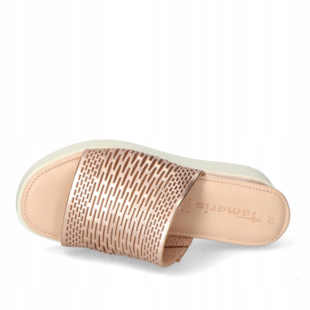 Klapki Tamaris 1-27221-28/907 Różowo/Złote Lico Materiał zewnętrzny skóra naturalna licowa